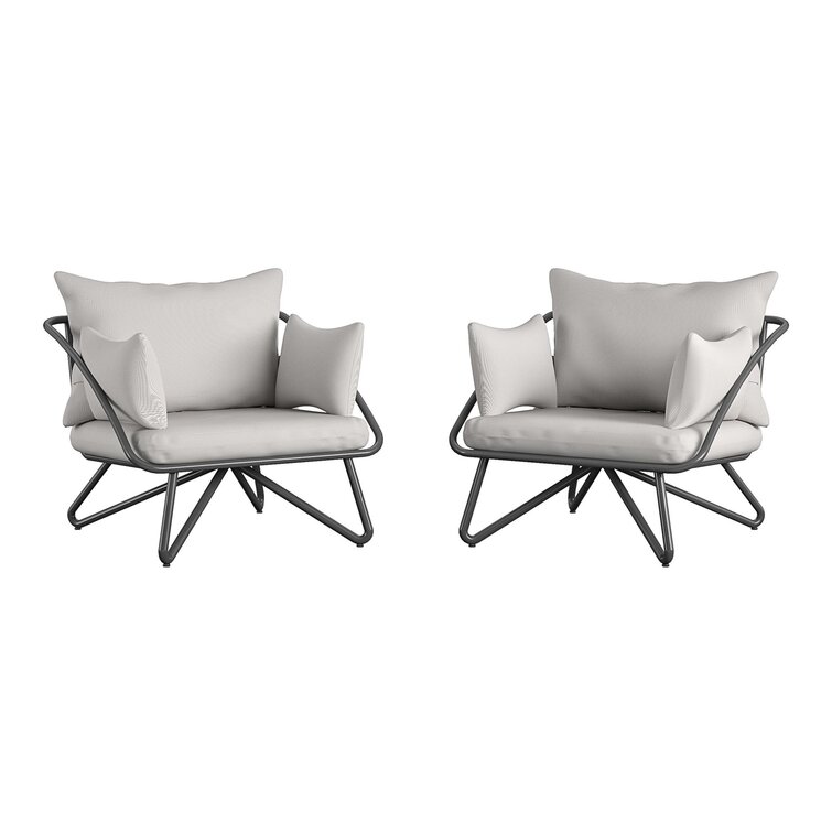 Outdoor lounge outlet chairs with cushions